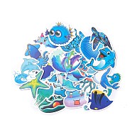 Colorful Cartoon Stickers, Vinyl Waterproof Decals, for Water Bottles Laptop Phone Skateboard Decoration, Ocean Themed Pattern, 5.1x3.7x0.02cm, 49pcs/bag(DIY-A025-08)