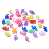 Two Tone Acrylic Beads, Imitation Gemstone, Candy, Mixed Color, 7.5x14x7.5mm, Hole: 2.7mm(OACR-Z003-02B)