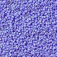 TOHO Round Seed Beads, Japanese Seed Beads, (48L) Opaque Periwinkle, 15/0, 1.5mm, Hole: 0.7mm, about 15000pcs/50g(SEED-XTR15-0048L)