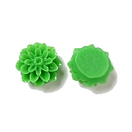Resin Cabochons, Flower, Size: about 15mm in diameter, 8mm thick.(CRES-D2448-7)