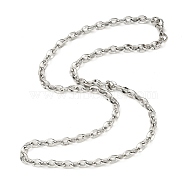 201 Stainless Steel Cable Chains Necklace, Stainless Steel Color, 21.65 inch(55cm)(STAS-Z056-07P)