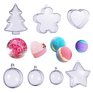 Christmas Tree Pendant Decorations, Openable Transparent Plastic Clear Christmas Bauble, Ornament Gift, Clear, 20x15x10cm(AJEW-BC0005-05)