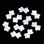 Natural White Shell Beads, Bowknot, 10x17x2mm, Hole: 0.7mm(SSHEL-S258-105A)