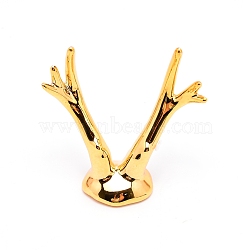 Porcelain Antlers Home Display Decorations, Gold, 83x82.5x33mm(DJEW-WH0011-16)