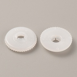 Plastic Doll Eye Nose Round Gaskets, Animal Doll Safety Eye Nose Washers for DIY Craft Doll Making, Floral White, 17x3.5mm, Hole: 4mm(KY-WH0048-05C)