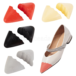 4 Pairs 4 Colors PU Shoe Fillers, Toe Inserts for Shoes Too Big, Mixed Color, 40~41x52~54x23~24mm, 1 pair/color(FIND-GA0004-44B)