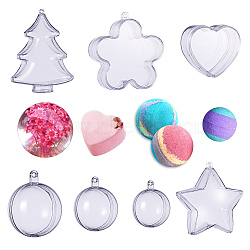 Christmas Tree Pendant Decorations, Openable Transparent Plastic Clear Christmas Bauble, Ornament Gift, Clear, 20x15x10cm(AJEW-BC0005-05)