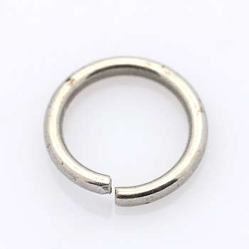 304 Stainless Steel Open Jump Rings, Stainless Steel Color, 8x0.7mm, Inner Diameter: 6.6mm
