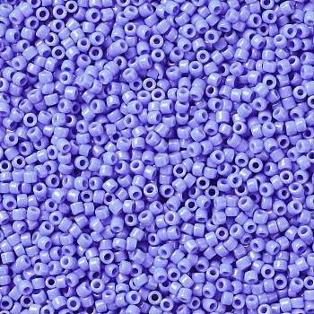 TOHO Round Seed Beads, Japanese Seed Beads, (48L) Opaque Periwinkle, 15/0, 1.5mm, Hole: 0.7mm, about 15000pcs/50g