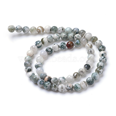 Natural Tree Agate Bead Strands(X-G-R411-25-4mm)-2