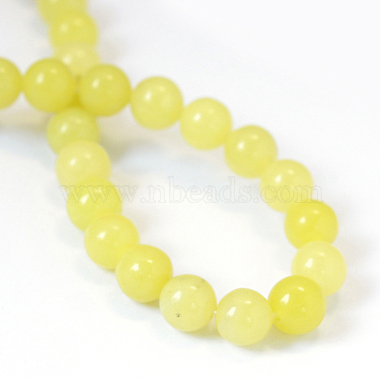 Natural Lemon Jade Round Bead Strands(X-G-E334-8mm-07)-3