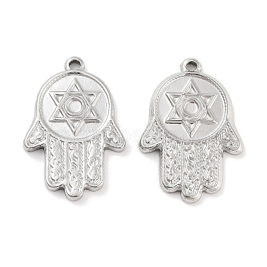 Stainless Steel Color Hamsa Hand 304 Stainless Steel Pendants