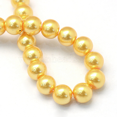 Baking Painted Pearlized Glass Pearl Round Bead Strands(HY-Q003-10mm-56)-4