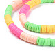 Fixed 4 Color Handmade Polymer Clay Bead Strands(CLAY-S096-029N)-3