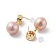 boucles d'oreilles en perles naturelles(EJEW-P256-18G)-2