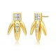 Brass Micro Pave Cubic Zirconia Stud Earrings(EJEW-BB70421)-1