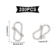304 Stainless Steel S Hook Clasps(STAS-UN0004-92P)-5