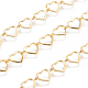 3.28 Feet Brass Handmade Beaded Chains(X-CHC-I031-21G)-2