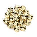 Brass Beads, Flower, Real 14K Gold Plated, 6x3mm, Hole: 1.2mm(KK-WH0047-41G)