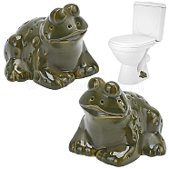 Resin Bathroom Accessories, Toilet Bolt Cap Trim, Frog, 43x57x53mm(AJEW-WH20023-01B)