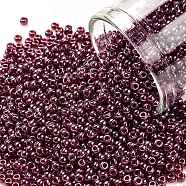 TOHO Round Seed Beads, Japanese Seed Beads, (332) Gold Luster Raspberry, 11/0, 2.2mm, Hole: 0.8mm, about 1103pcs/10g(X-SEED-TR11-0332)