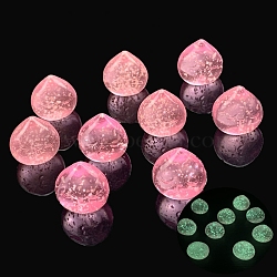 Luminous Resin Teardrop Display Decoration, Glow in the Dark, Micro Landscape Car Desktop Ornaments, Pink, 18.5x20x15mm(PW-WG50391-01)