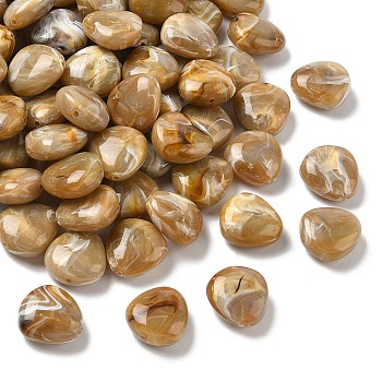 Acrylic Imitation Gemstone Beads, Oval, Two Tone, Peru, 22x21x10mm, Hole: 1.8mm, about 161pcs/500g