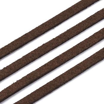 Faux Suede Cords, Faux Suede Lace, Saddle Brown, 1/8 inch(3mm)x1.5mm, about 100yards/roll(91.44m/roll), 300 feet/roll