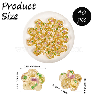 40Pcs Handmade Lampwork Beads(LAMP-PA0001-11B)-2