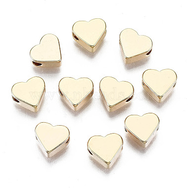 Real Gold Plated Heart Brass Beads