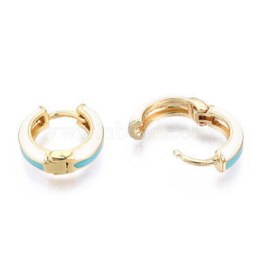 Brass Huggie Hoop Earrings(EJEW-S209-07C)-4