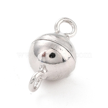 Rhodium Plated 925 Sterling Silver Magnetic Clasps(STER-A001-02B-P)-2