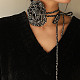 Colliers ras du cou en tissu imprimé léopard pour femmes(NJEW-Z022-01I)-1