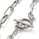 304 bracelets chaîne en acier inoxydable avec trombone(BJEW-O186-03P)-2