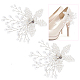 ABS Plastic Imitation Pearl Beaded Flower Wedding Shoe Decorations(FIND-WH0126-71S)-1
