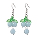 Dyed Natural Quartz Grapes Dangle Earrings(EJEW-JE05690-03)-1