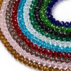 Glass Beads Strands, Faceted, Rondelle, Mixed Color, 8x6mm, Hole: 1mm, 72pcs/strand, 16.14 inch(41cm), 10 colors, 1strand/color(EGLA-X0007-01A-8mm)