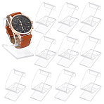 10Pcs C Shaped Acrylic Single Watch Display Stands, Clear, 6.3x3.45x6.2cm(ODIS-PH0009-32)