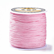 Nylon Thread, Chinese Knotting Cord, Pearl Pink, 0.8mm, about 109.36 yards(100m)/roll(NWIR-Q008A-034)