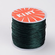 Round Waxed Polyester Cords, Dark Green, 0.45mm, about 174.97 yards(160m)/roll(YC-K002-0.45mm-07)