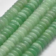Natural Green Aventurine Heishi Beads Strands, Disc/Flat Round, 6x2mm, Hole: 1mm, about 155pcs/strand, 14.96 inch(G-K208-23-6mm)