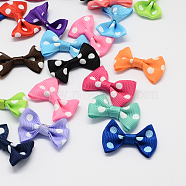 Handmade Woven Costume Accessories, Grosgrain Bowknot, Mixed Color, 23x37x6mm(WOVE-R048-M)