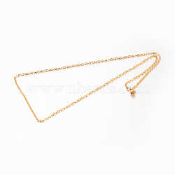 304 Stainless Steel Cable Chain Necklace Making, with Lobster Claw Clasps, Golden, 17.7 inch(45cm)(NJEW-N0022-02G)