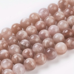 Natural Sunstone Beads Strands, Round, 10mm, Hole: 1mm, about 38pcs/strand, 15.6 inch(L-G-G099-10mm-14)