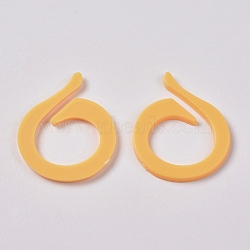 Plastic Counting Split Ring, Stitch Marker Ring, DIY Knitting Tools, Orange, 27x21x1.5mm(DIY-WH0152-24B-04)