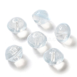 Transparent Glass Beads, Round, Light Blue, 15.5x12mm, Hole: 1.8mm(GLAA-A012-05D)