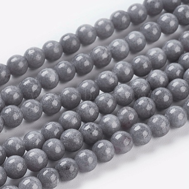 4mm Gray Round Mashan Jade Beads