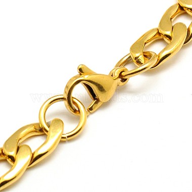 304 Stainless Steel Curb Chain/Twisted Chain Bracelets(STAS-A028-B125)-3