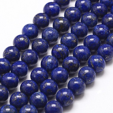 Natural Lapis Lazuli Bead Strands(G-G953-03-10mm)-1