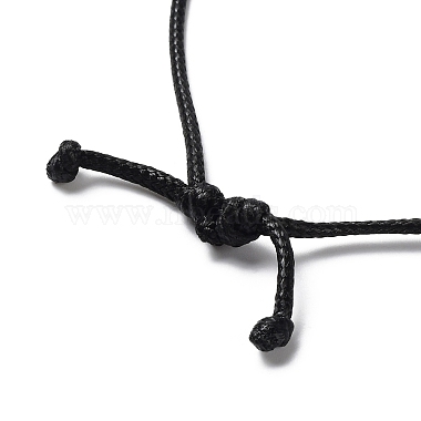 Ожерелье-подвеска с кольцом из натурального кварца и вощеными шнурами(NJEW-R262-01B-05)-5